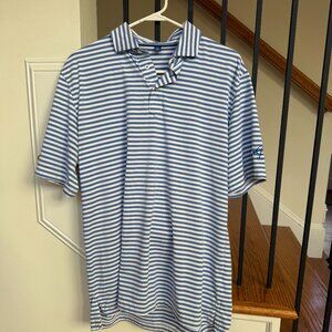 Stitch Golf Polo M/L Blue White